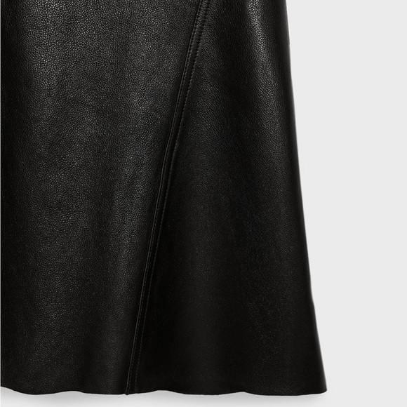 NWT ZARA LEATHER MIDI SKIRT STEVEN MEISEL SIZE S - Picture 8 of 9